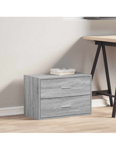 Armadio con 2 Cassetti Grigio Sonoma 60x31x40 cm in Truciolato