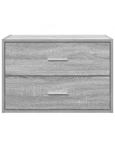 Armadio con 2 Cassetti Grigio Sonoma 60x31x40 cm in Truciolato