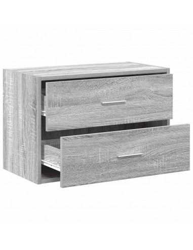 Armadio con 2 Cassetti Grigio Sonoma 60x31x40 cm in Truciolato