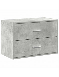 Armadio con 2 Cassetti Grigio Cemento 60x31x40 cm in Truciolato