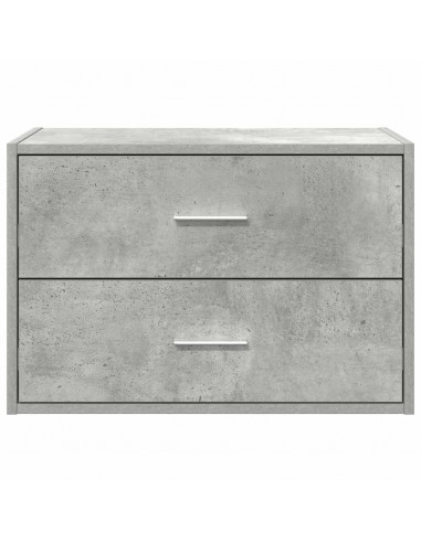 Armadio con 2 Cassetti Grigio Cemento 60x31x40 cm in Truciolato