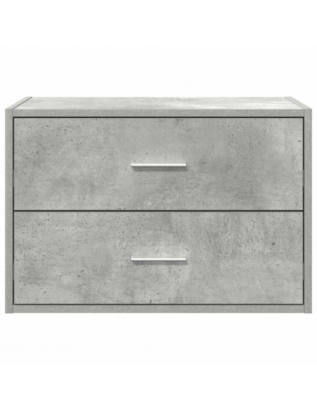 Armadio con 2 Cassetti Grigio Cemento 60x31x40 cm in Truciolato