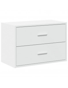 Armadio con 2 Cassetti Bianco 60x31x40 cm in Legno Multistrato