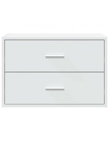 Armadio con 2 Cassetti Bianco 60x31x40 cm in Legno Multistrato