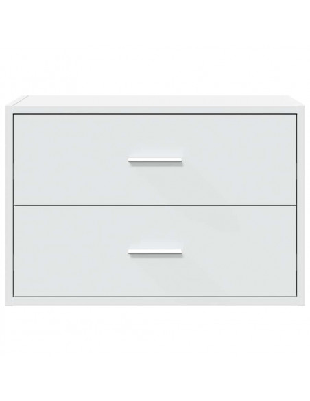 Armadio con 2 Cassetti Bianco 60x31x40 cm in Legno Multistrato