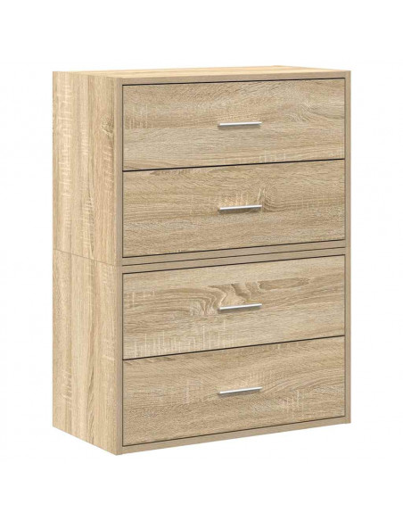 Armadi con 2 Cassetti 2 pz Rovere Sonoma 60x31x40 cm Truciolato