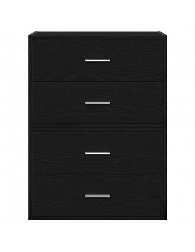 Armadi con 2 Cassetti 2 pz Rovere Nero 60x31x40 cm Truciolato