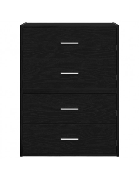 Armadi con 2 Cassetti 2 pz Rovere Nero 60x31x40 cm Truciolato