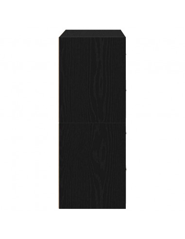 Armadi con 2 Cassetti 2 pz Rovere Nero 60x31x40 cm Truciolato