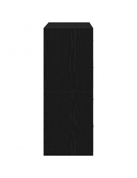 Armadi con 2 Cassetti 2 pz Rovere Nero 60x31x40 cm Truciolato