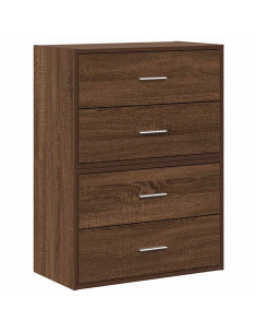 Armadi con 2 Cassetti 2 pz Rovere Marrone 60x31x40cm Truciolato