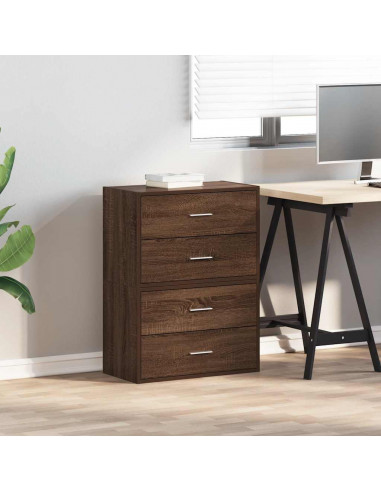 Armadi con 2 Cassetti 2 pz Rovere Marrone 60x31x40cm Truciolato