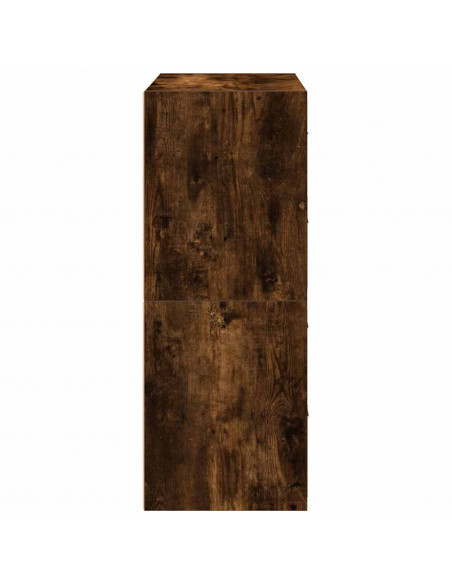Armadi con 2 Cassetti 2 pz Rovere Fumo 60x31x40cm in Truciolato