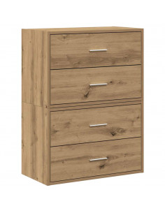 Armadi con 2 Cassetti 2 pz Rovere 60x31x40 cm in Truciolato