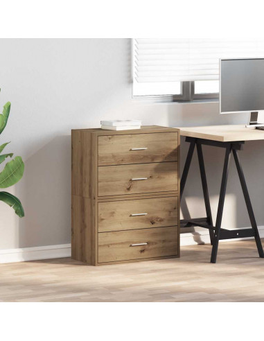 Armadi con 2 Cassetti 2 pz Rovere 60x31x40 cm in Truciolato