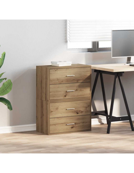Armadi con 2 Cassetti 2 pz Rovere 60x31x40 cm in Truciolato
