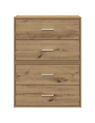 Armadi con 2 Cassetti 2 pz Rovere 60x31x40 cm in Truciolato