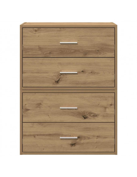 Armadi con 2 Cassetti 2 pz Rovere 60x31x40 cm in Truciolato