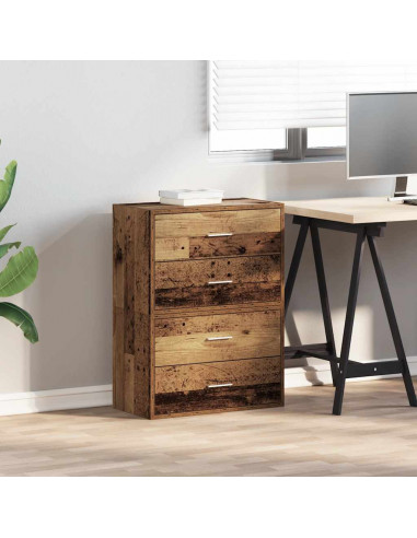 Armadi con 2 Cassetti 2 pz Legno Antico 60x31x40 cm Truciolato