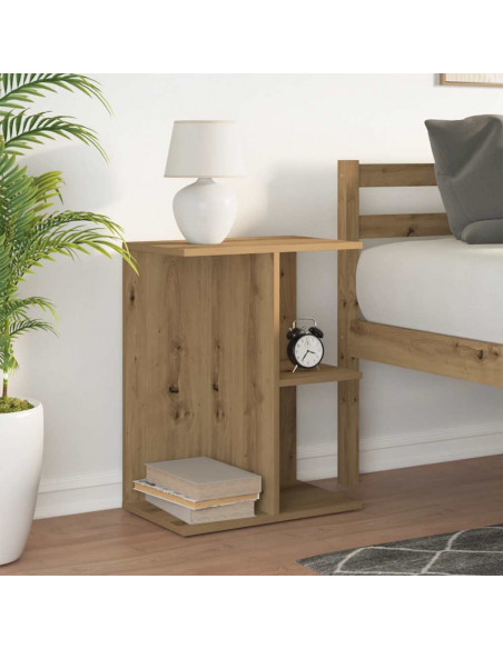 Comodino Rovere Artigianale 46,5x29x61 cm in Legno Multistrato