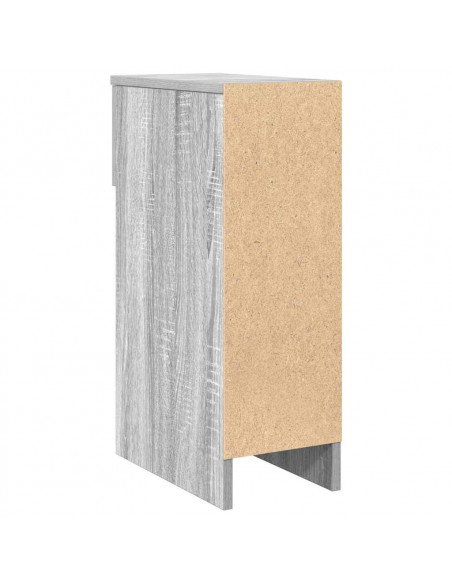 Comodino con Cassetto Grigio Sonoma 20x36x60 cm