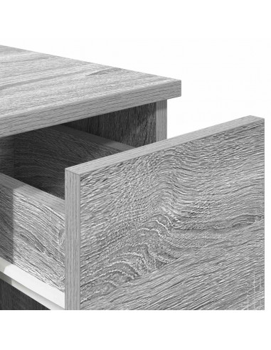 Comodino con Cassetto Grigio Sonoma 20x36x60 cm