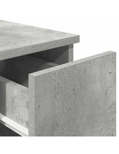 Comodino con Cassetto Grigio Cemento 20x36x60 cm