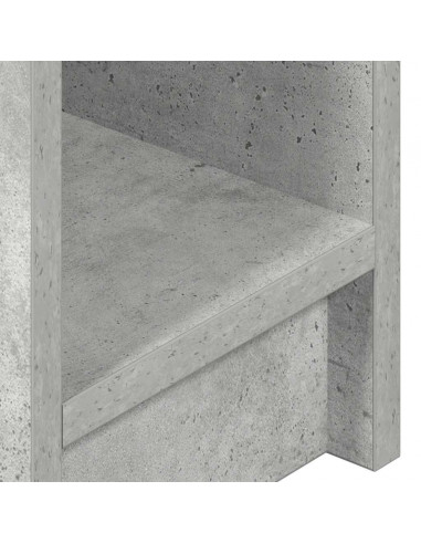 Comodino con Cassetto Grigio Cemento 20x36x60 cm