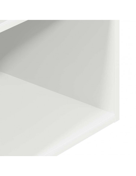 Comodino con Cassetto Bianco 35x34x66,5 cm