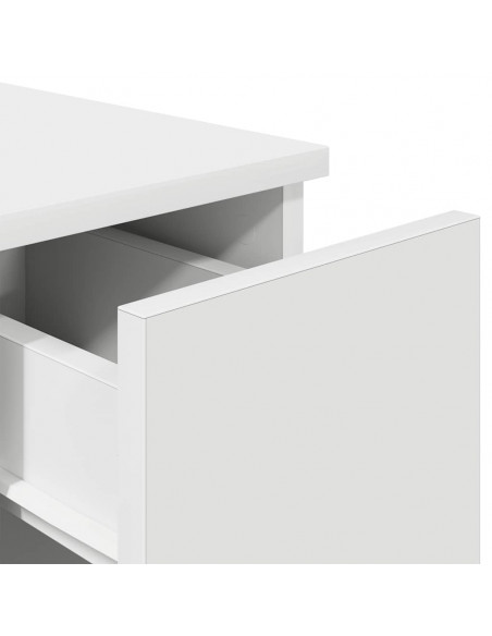 Comodino con Cassetto Bianco 20x36x60 cm