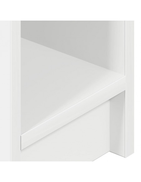 Comodino con Cassetto Bianco 20x36x60 cm