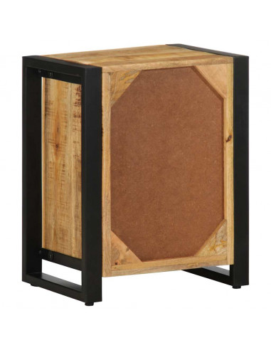 Comodino 40x30x50 cm in Legno Massello di Mango Grezzo