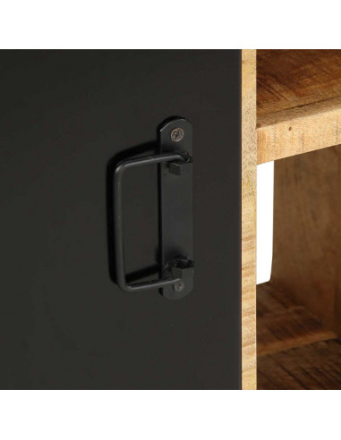 Credenza 55x35x70 cm in Legno Massello di Mango Grezzo