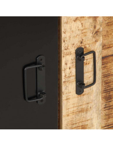 Credenza 55x35x70 cm in Legno Massello di Mango Grezzo