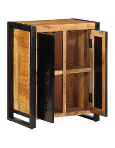 Credenza 55x35x70 cm in Legno Massello di Mango Grezzo