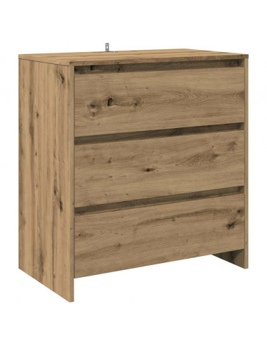 Credenza 2 pz Rovere Artigianale in Legno Multistrato