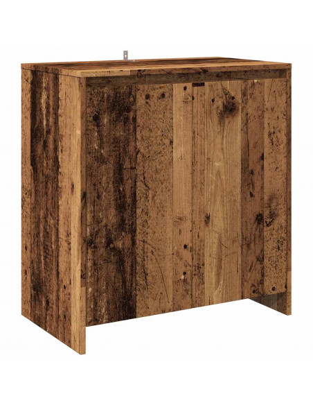 Credenza 2 pz Legno Antico in Legno Multistrato