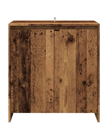 Credenza 2 pz Legno Antico in Legno Multistrato
