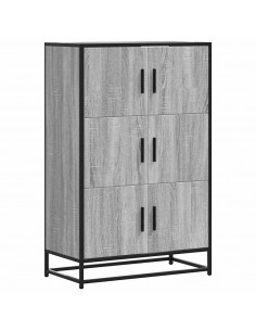 Credenza Grigio Sonoma 68x35x106,5 cm Legno Multistrato Metallo