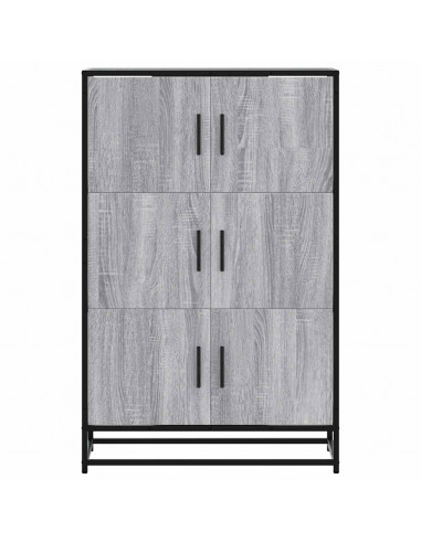 Credenza Grigio Sonoma 68x35x106,5 cm Legno Multistrato Metallo