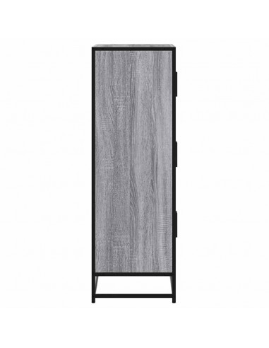Credenza Grigio Sonoma 68x35x106,5 cm Legno Multistrato Metallo
