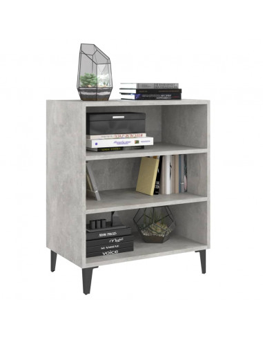 Credenza Grigio Cemento 57x35x70 cm in Legno Multistrato