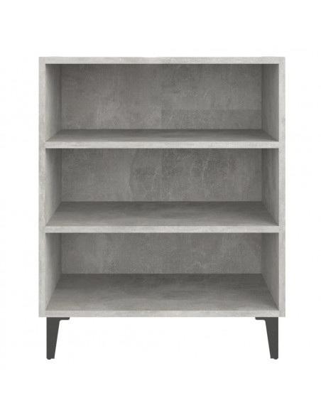 Credenza Grigio Cemento 57x35x70 cm in Legno Multistrato