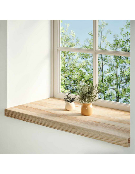 Davanzali 2 pz Non Trattati 90x40x2 cm Legno Massello di Rovere