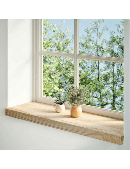 Davanzali 2 pz Non Trattati 90x30x2 cm Legno Massello di Rovere