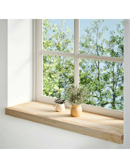 Davanzali 2 pz Non Trattati 70x30x2 cm Legno Massello di Rovere