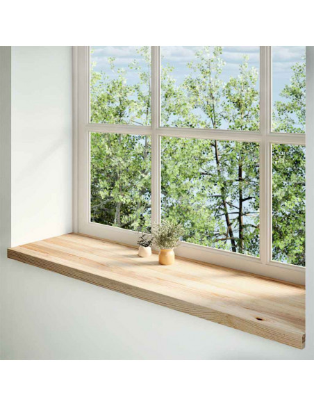 Davanzali 2 pz Non Trattati 140x40x2cm Legno Massello di Rovere