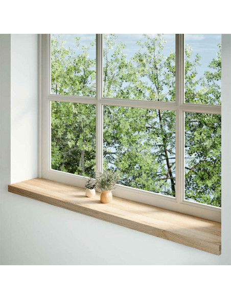 Davanzali 2 pz Non Trattati 140x30x2cm Legno Massello di Rovere