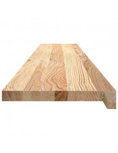 Davanzali 2 pz Non Trattati 140x30x2cm Legno Massello di Rovere