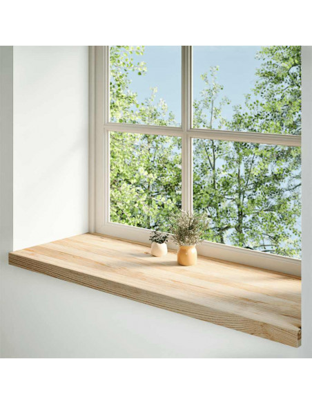 Davanzali 2 pz Non Trattati 120x40x2cm Legno Massello di Rovere